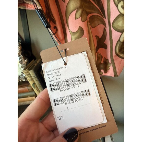 Adriana Degreas Hera Halterneck One Piece Swimsuit Pink Green Womens Size Small - Picture 9 of 10